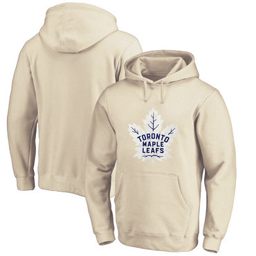 Toronto Maple Leafs Cream Men's Customized All Stitched Pullover Hoodie