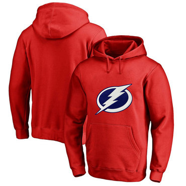 Tampa Bay Lightning Red Men's Customized All Stitched Pullover Hoodie