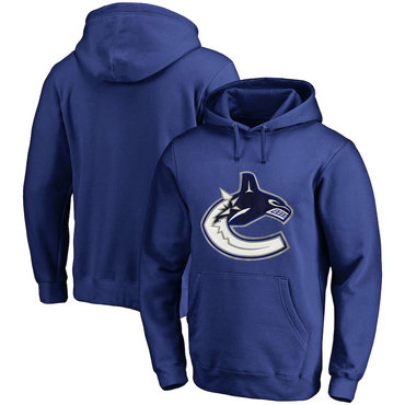 Vancouver Canucks Blue Men's Customized All Stitched Pullover Hoodie