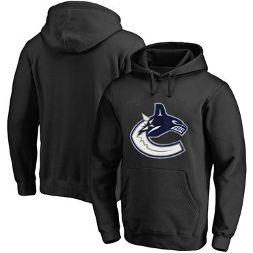 Vancouver Canucks Black Men's Customized All Stitched Pullover Hoodie