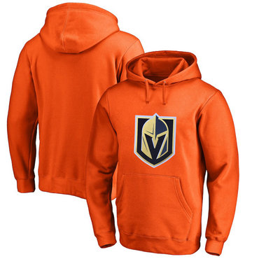 Vegas Golden Knights Orange Men's Customized All Stitched Pullover Hoodie