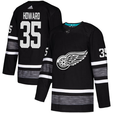 Red Wings #35 Jimmy Howard Black Authentic 2019 All-Star Stitched Hockey Jersey