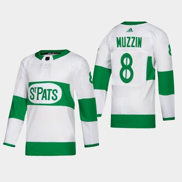 Men's Toronto Maple Leafs #8 Jake Muzzin Toronto St. Pats Road Authentic Player White Jersey