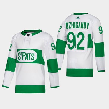 Men's Toronto Maple Leafs #92 Igor Ozhiganov St. Pats Road Authentic Player White Jersey