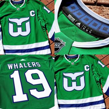 Custom Adidas Hurricanes bring back Hartford Whalers 2018-19 jersey