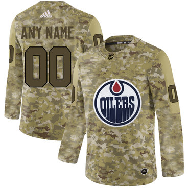 Edmonton Oilers Camo Men's Customized Adidas Jersey