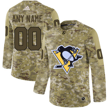 Pittsburgh Penguins Camo Men's Customized Adidas Jersey