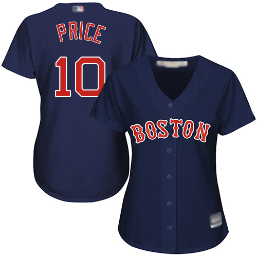 Red Sox #10 David Price Navy Blue Alternate Women's Stitched Baseball Jersey
