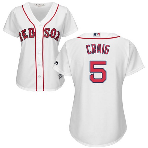 Red Sox #28 J. D. Martinez White Home Women's Stitched Baseball Jersey