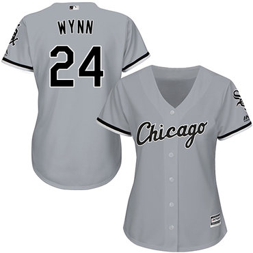 White Sox #24 Early Wynn Grey Road Women's Stitched Baseball Jersey