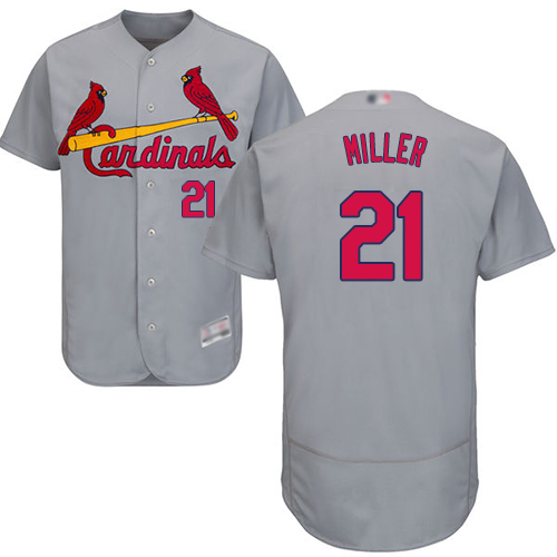 Men's St. Louis Cardinals #21 Andrew Miller Grey Flexbase Authentic Collection Stitched Baseball Jersey