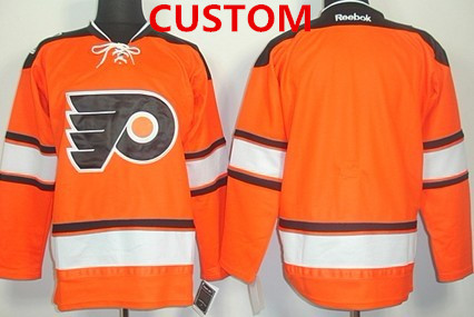 Custom Philadelphia Flyers Blank 2012 Winter Classic Orange Jersey
