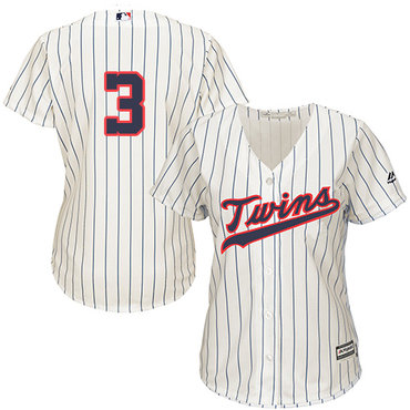 Twins #3 Harmon Killebrew Cream Strip Alternate Women's Stitched Baseball Jersey