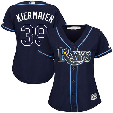 Rays #39 Kevin Kiermaier Dark Blue Alternate Women's Stitched Baseball Jersey