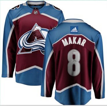 Adidas Colorado Avalanche #8 Cale Makar Burgundy Home Authentic Stitched NHL Jersey