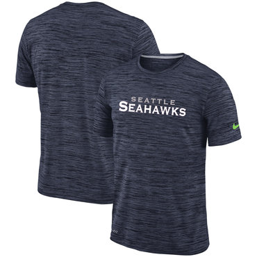 Men's Seattle Seahawks Nike Navy Velocity Performance T-Shirt