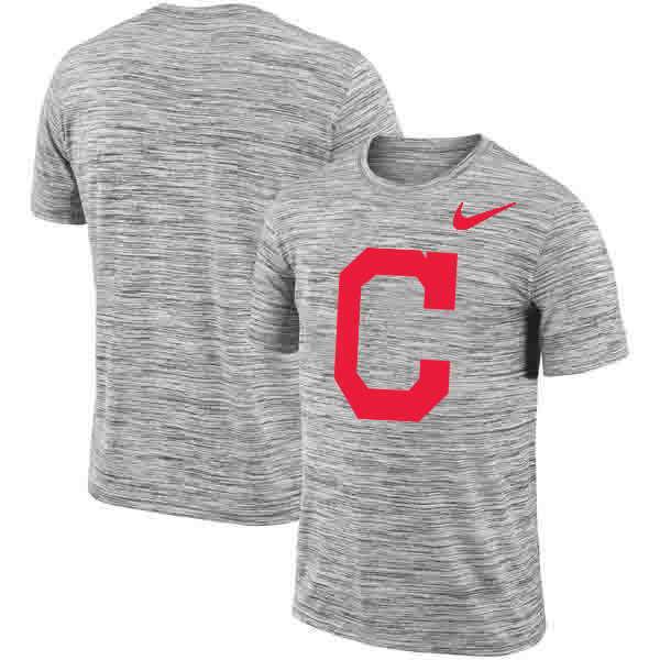 Cleveland Indians Nike Heathered Black Sideline Legend Velocity Travel Performance T-Shirt