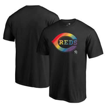 Men's Cincinnati Reds Fanatics Branded Pride Black T Shirt