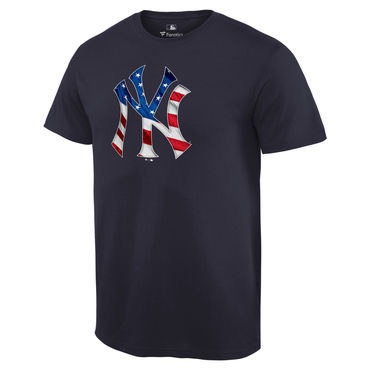 Men's New York Yankees Navy Banner Wave T Shirt