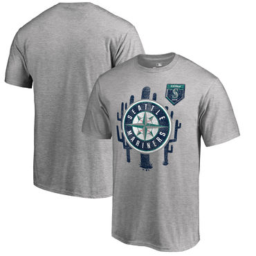 Seattle Mariners Fanatics Branded 2018 Spring Training Vintage Big & Tall T Shirt Heather Gray
