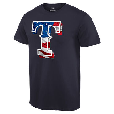 Men's Texas Rangers Navy Big & Tall Banner Wave T Shirt