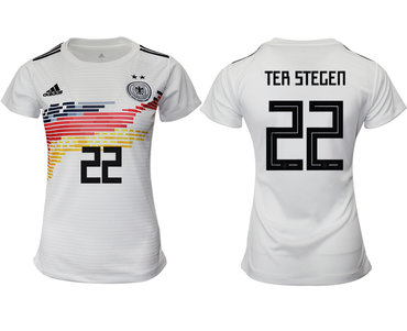 2019-20 Germany 22 TER STEGEN Home Women Soccer Jersey