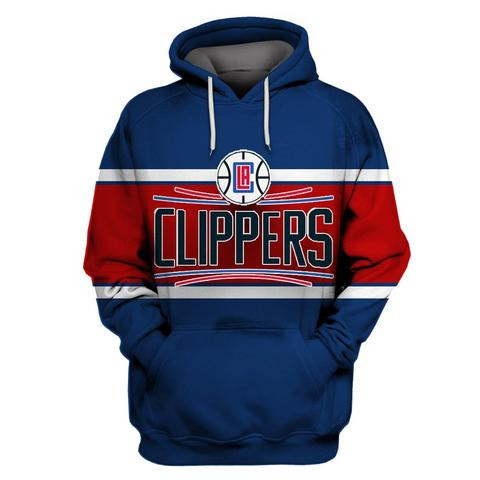 Clippers Blue All Stitched Hooded Sweatshirt