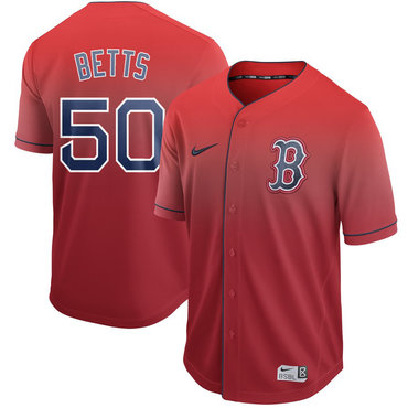 Men's Boston Red Sox 50 Mookie Betts Red Drift Fashion Jersey