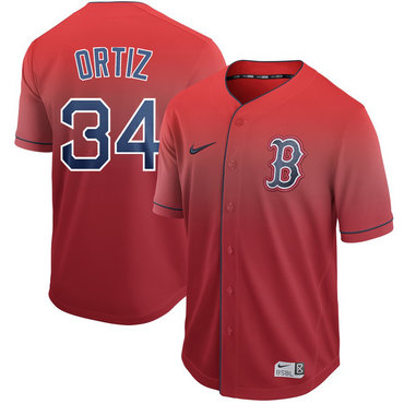 Men's Boston Red Sox 34 David Ortiz Red Drift Fashion Jersey