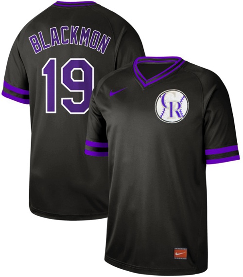 Rockies #19 Charlie Blackmon Black Authentic Cooperstown Collection Stitched Baseball Jersey