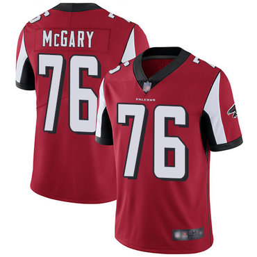 Falcons #76 Kaleb McGary Red Team Color Youth Stitched Football Vapor Untouchable Limited Jersey