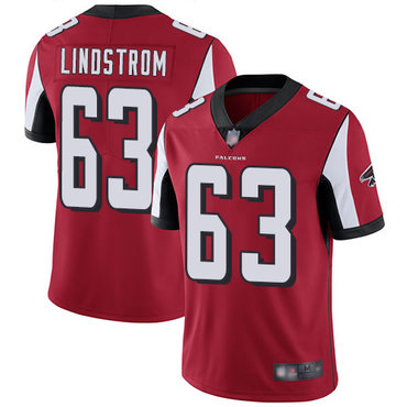 Falcons #63 Chris Lindstrom Red Team Color Youth Stitched Football Vapor Untouchable Limited Jersey