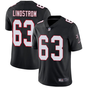 Falcons #63 Chris Lindstrom Black Alternate Youth Stitched Football Vapor Untouchable Limited Jersey