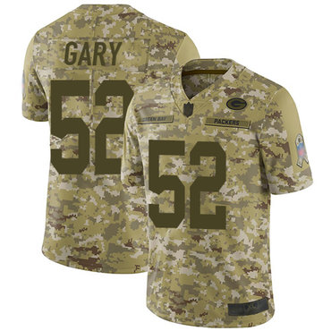 Packers #52 Rashan Gary Camo Youth Stitched Football Limited 2018 Salute to Service Jersey