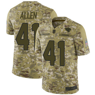 Jaguars #41 Josh Allen Camo Youth Stitched Football Limited 2018 Salute to Service Jersey