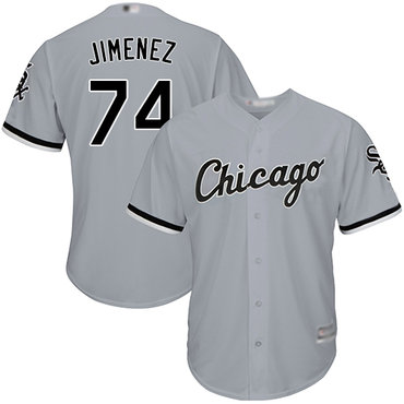 White Sox #74 Eloy Jimenez Grey Road Cool Base Stitched Youth Baseball Jersey