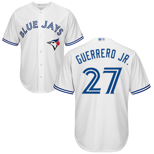 Blue Jays #27 Vladimir Guerrero Jr. White Cool Base Stitched Youth Baseball Jersey