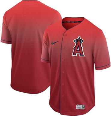 Angels of Anaheim Blank Red Fade Authentic Stitched Baseball Jersey