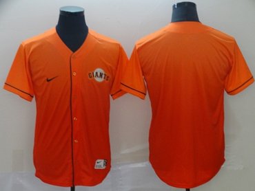 Giants Blank Orange Fade Authentic Stitched Baseball Jersey