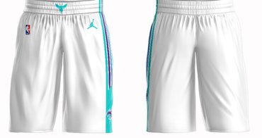 Men's Jordan Brand White Charlotte Hornets Icon Swingman Basketball Shorts