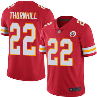 Chiefs #22 Juan Thornhill Red Team Color Youth Stitched Football Vapor Untouchable Limited Jersey