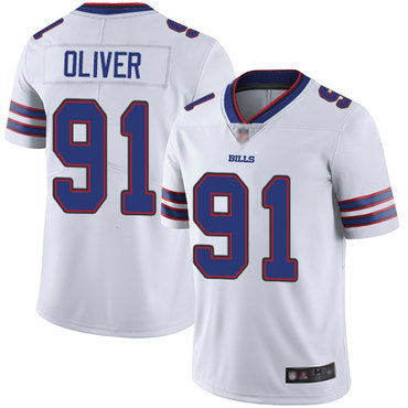 Bills #91 Ed Oliver White Youth Stitched Football Vapor Untouchable Limited Jersey