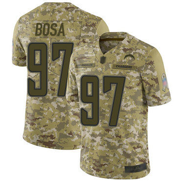 Chargers #97 Joey Bosa Camo Youth Stitched Football Limited 2018 Salute to Service Jersey