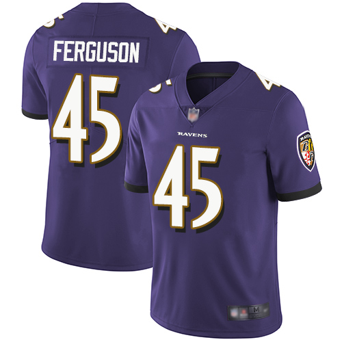 Ravens #45 Jaylon Ferguson Purple Team Color Youth Stitched Football Vapor Untouchable Limited Jersey