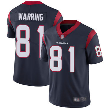Texans #81 Kahale Warring Navy Blue Team Color Youth Stitched Football Vapor Untouchable Limited Jersey