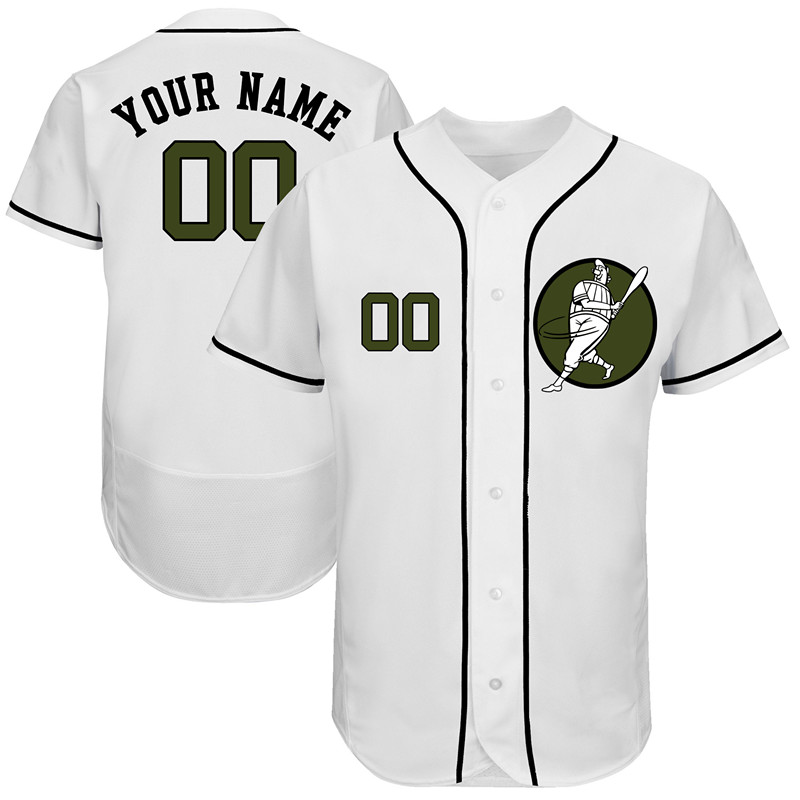 Astros White Men's Customized Green Logo Flexbase New Design Jersey
