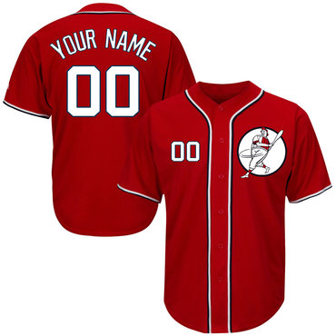 Nationals Red Men's Customized Cool Base New Design Jersey