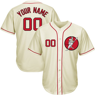 Nationals Cream Men's Customized Cool Base New Design Jersey