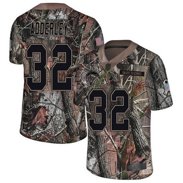 Chargers #32 Nasir Adderley Camo Youth Stitched Football Limited Rush Realtree Jersey