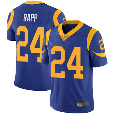 Rams #24 Taylor Rapp Royal Blue Alternate Youth Stitched Football Vapor Untouchable Limited Jersey